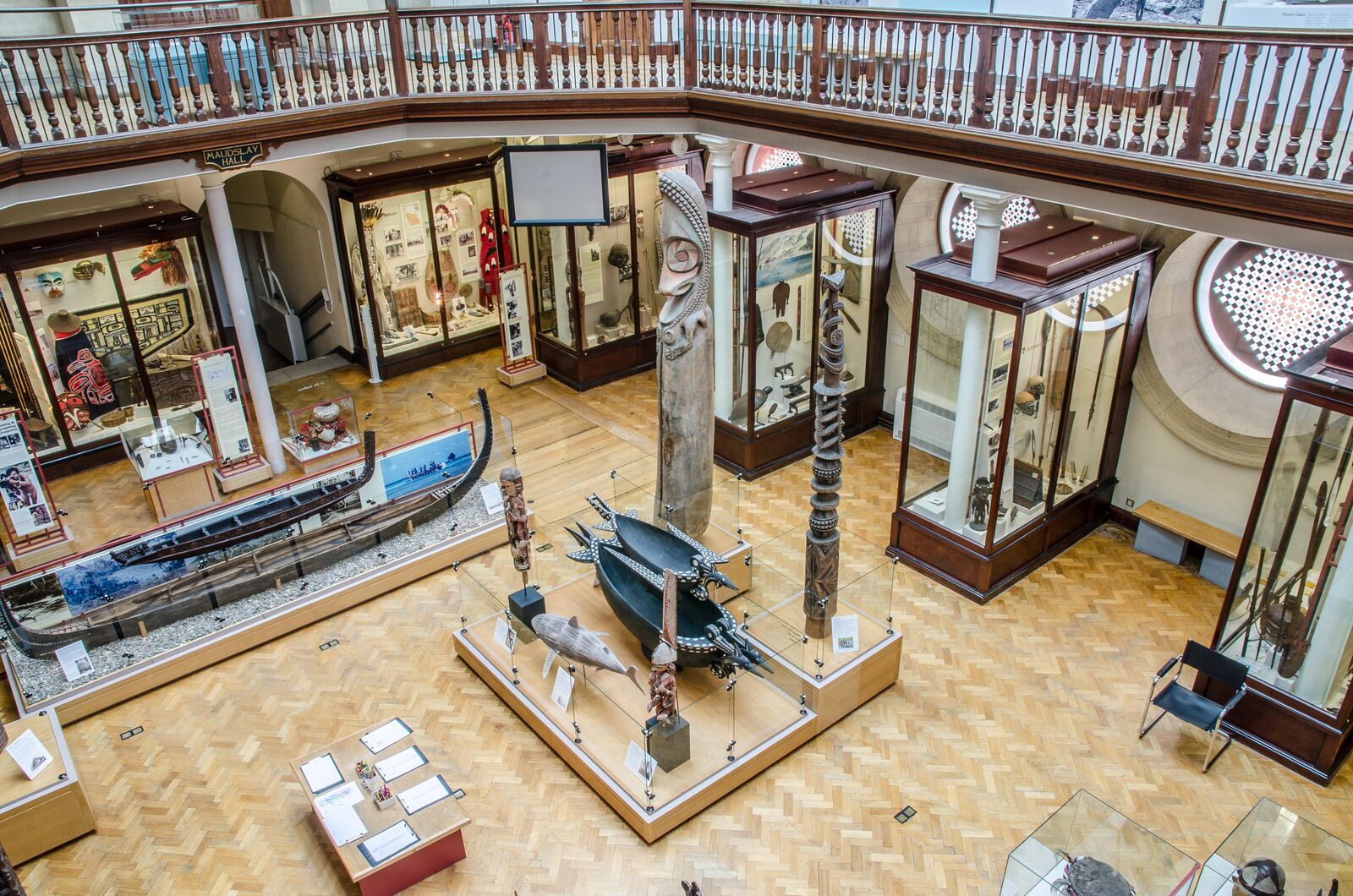 A view of the Maudslay Gallery from above