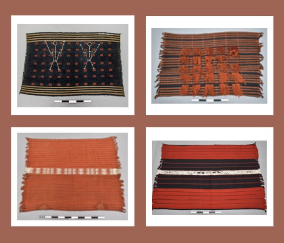 Four body clothes in shades of orange and black.