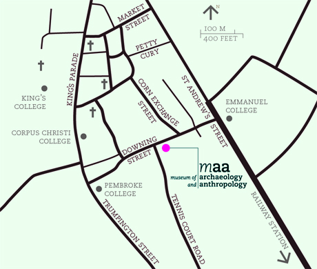 A map depicting the location of MAA