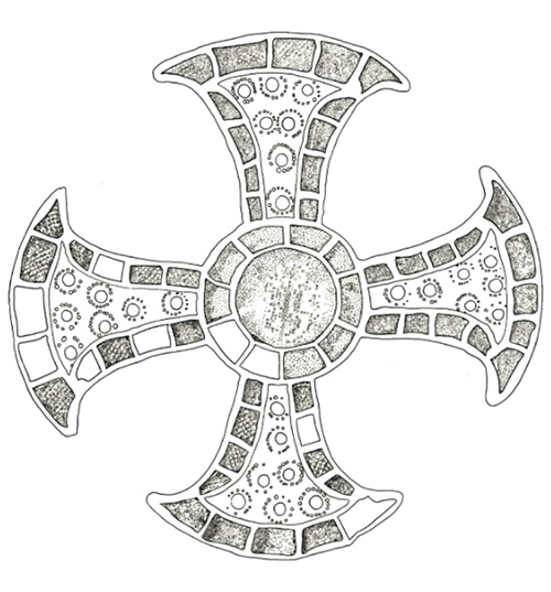 Drawing of the Trumpington Cross.