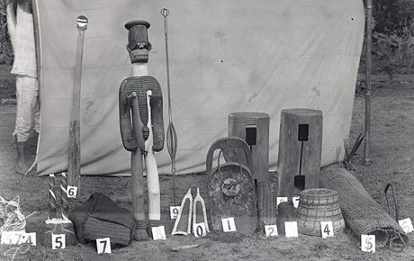 Field photograph of collections prior to being despatched to the Museum of Archaeology and Anthropology.
