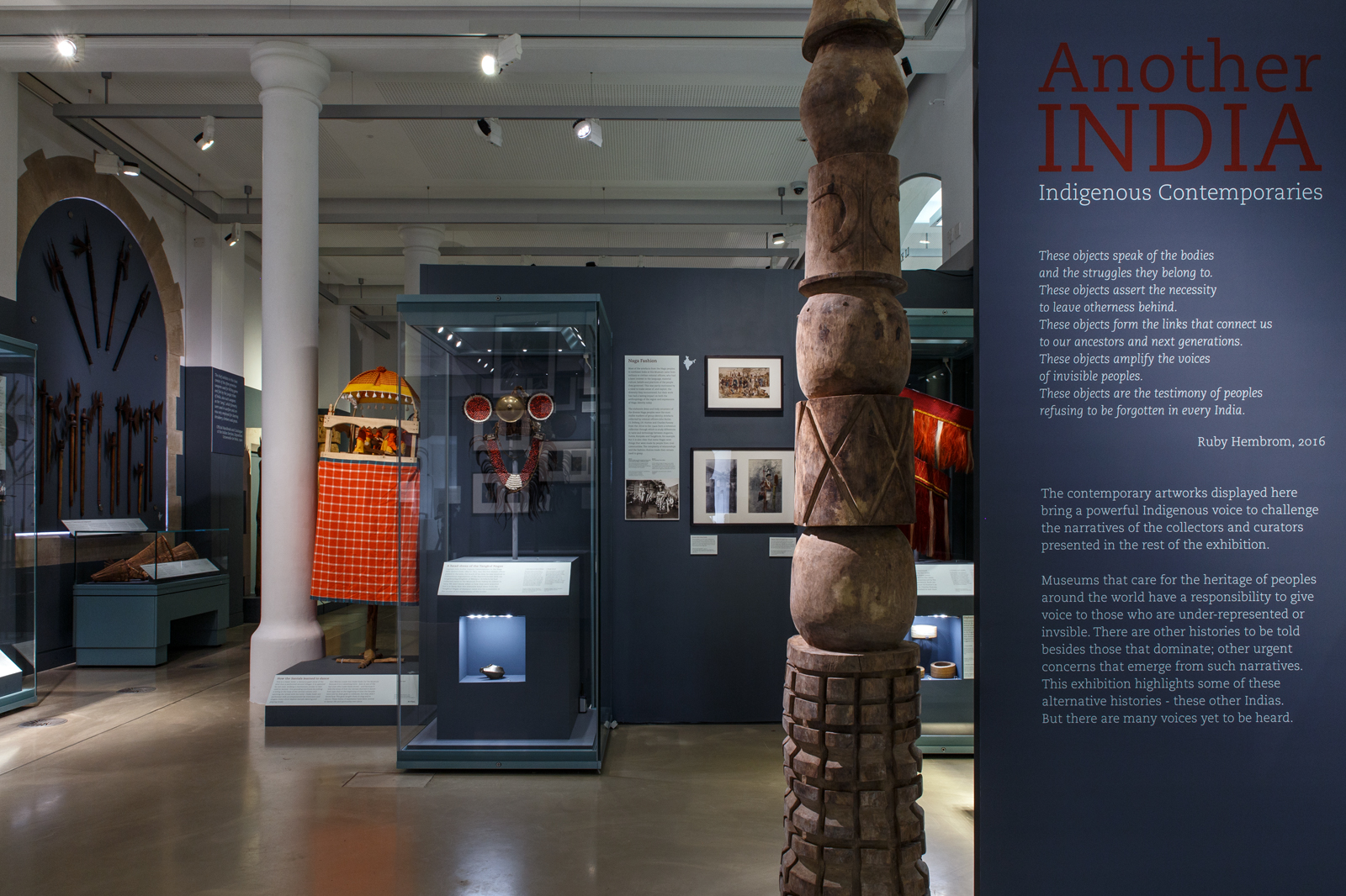 A view of the gallery in which the exhibition Another India was displayed