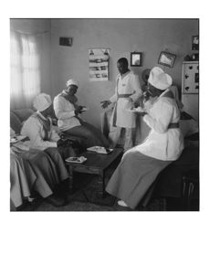 A black and white photo depicting several women by A black and white photo depicting several women by Sabelo Mlangeni