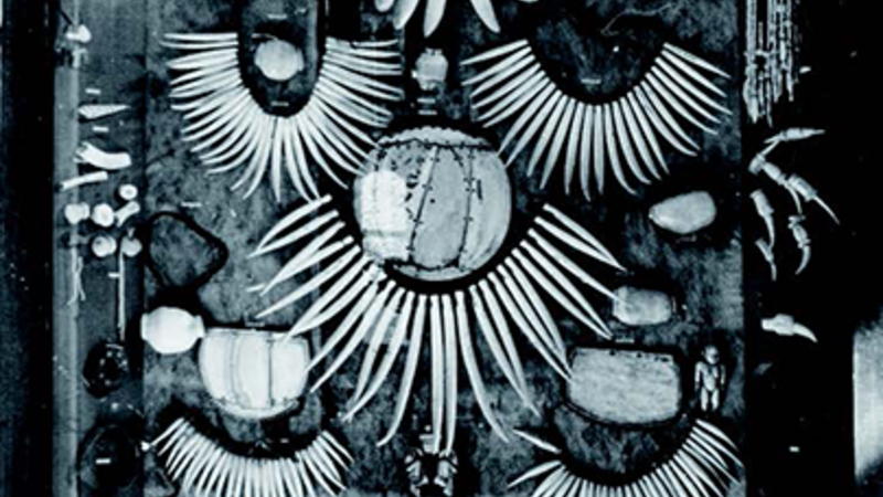 Black and white photograph of the original cabinet at MAA