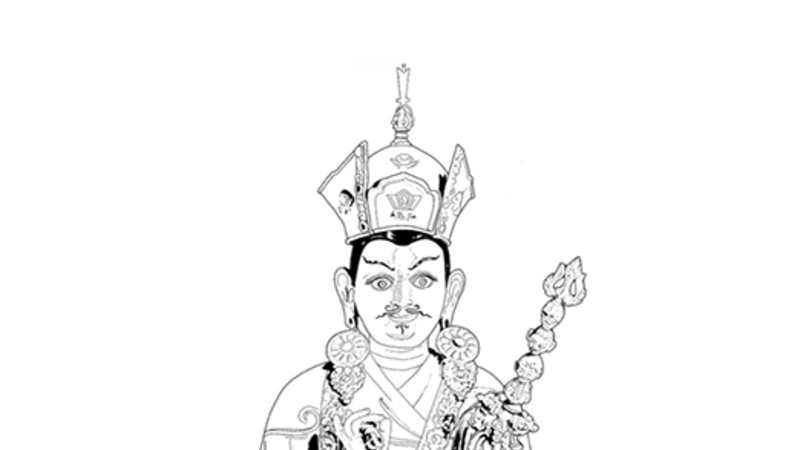 Overlooked treasures trail front cover. Title text and logo above a black and white line drawing of an Indian deity object.