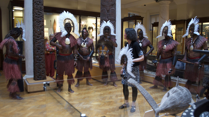 ZUGUBAL dancers and presentation of a dhari headdress to Curator Anita Herle.