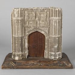 Model of the old gateway, King's College, Cambridge.