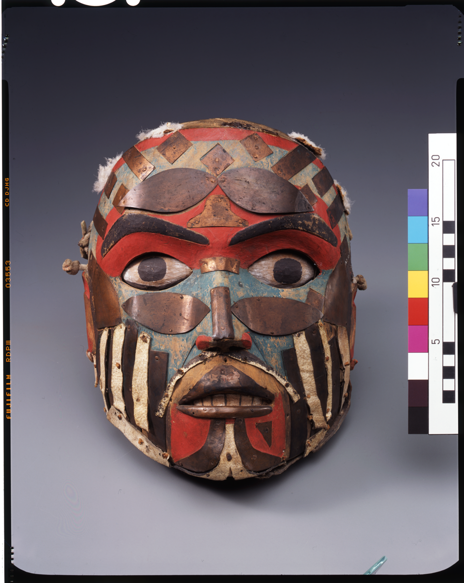 A large human mask from Fort Simpson, British Columbia, Canada