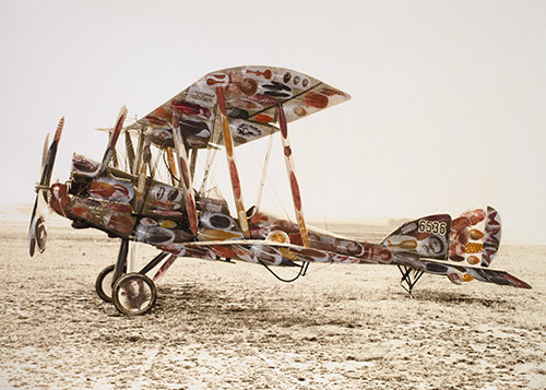 Archival giclee print by Rebecca Jewell, of a BE12 plane titled 'The Bird Man of Salonika'